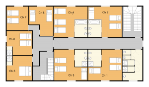 1e verdieping (niveau1)