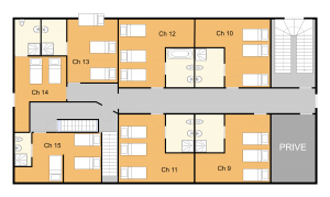2e verdieping (niveau 2)